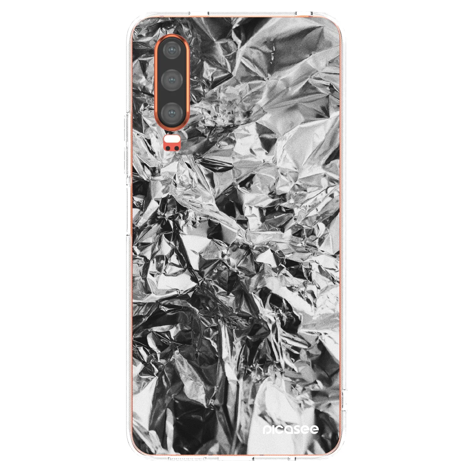 Picasee Huawei P30 Hülle - Transparentes Silikon - Chrome
