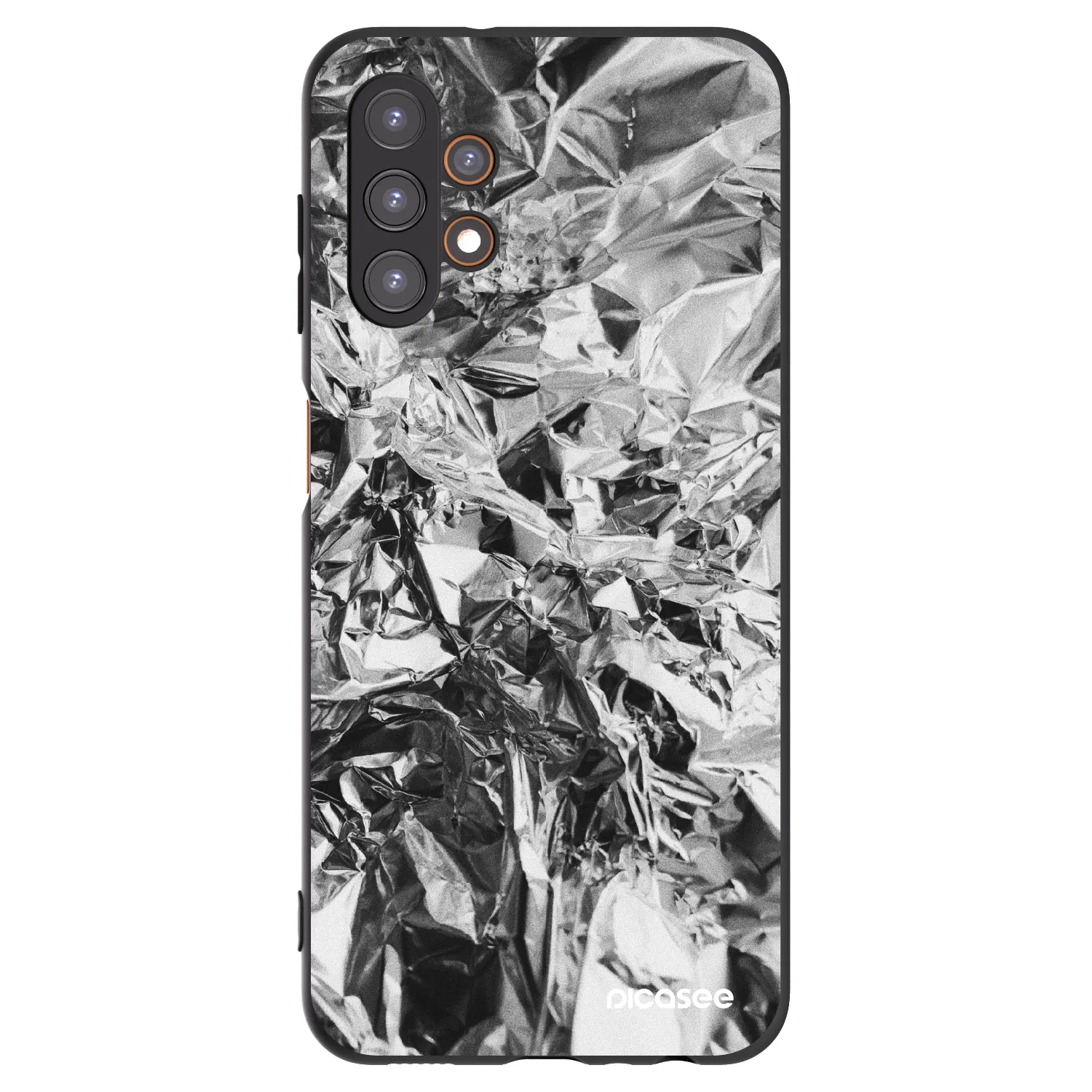 Picasee Samsung Galaxy A13 5G Hülle - Schwarzes Silikon - Chrome