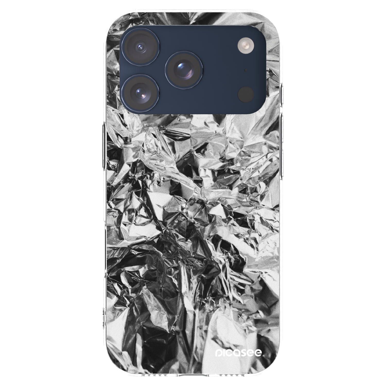Picasee Apple iPhone 17 Pro Hülle - Transparentes Silikon - Chrome