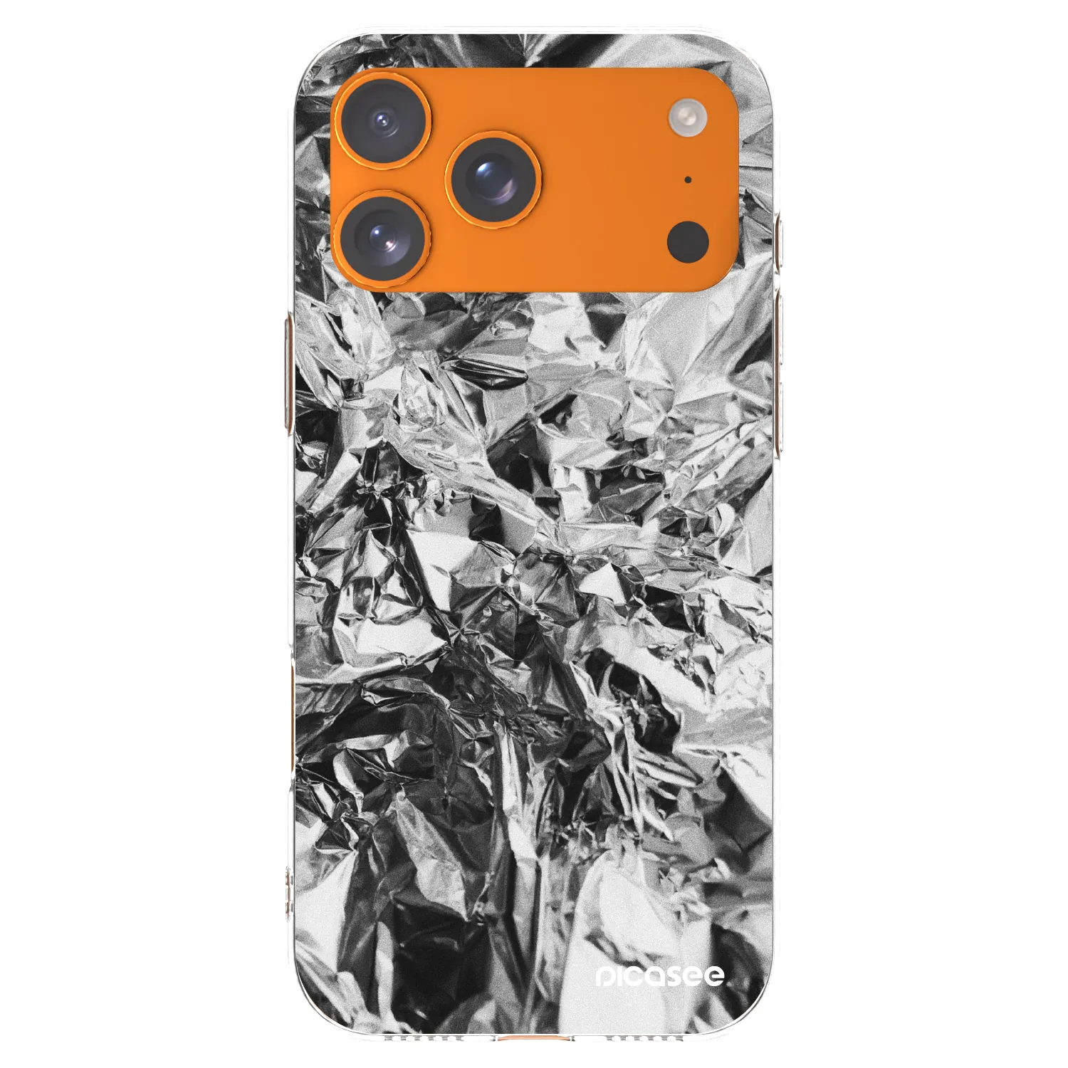 Picasee Apple iPhone 17 Pro Max Hülle - Transparentes Silikon - Chrome