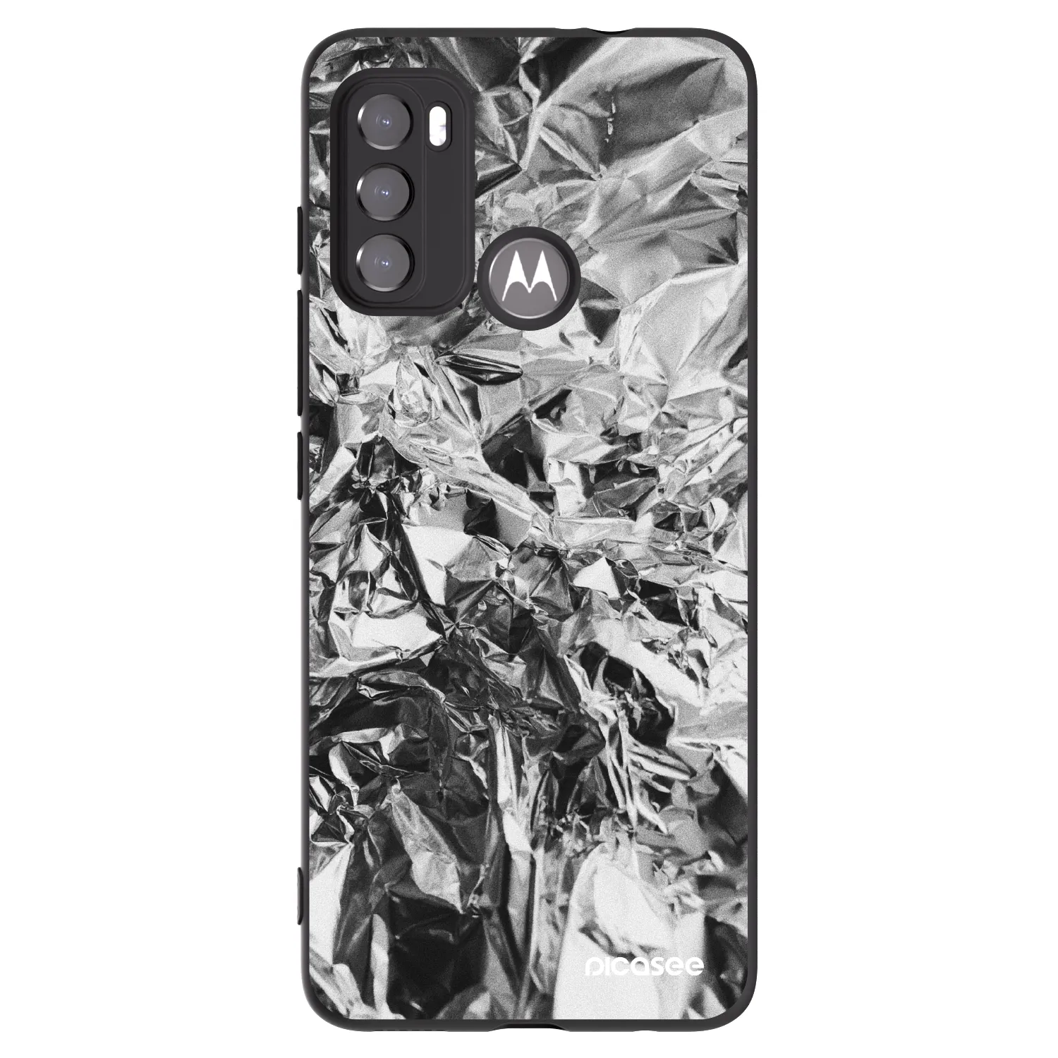 Picasee Motorola Edge 60 5G Hülle - Schwarzes Silikon - Chrome