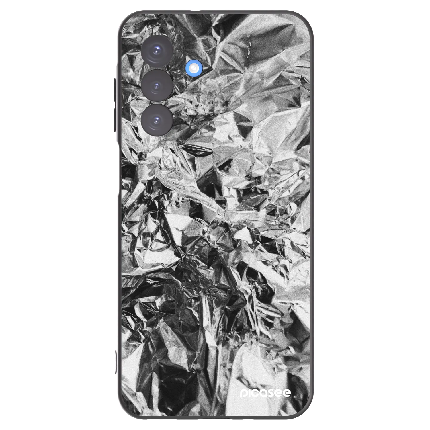 Picasee Samsung Galaxy A17 5G Hülle - Schwarzes Silikon - Chrome