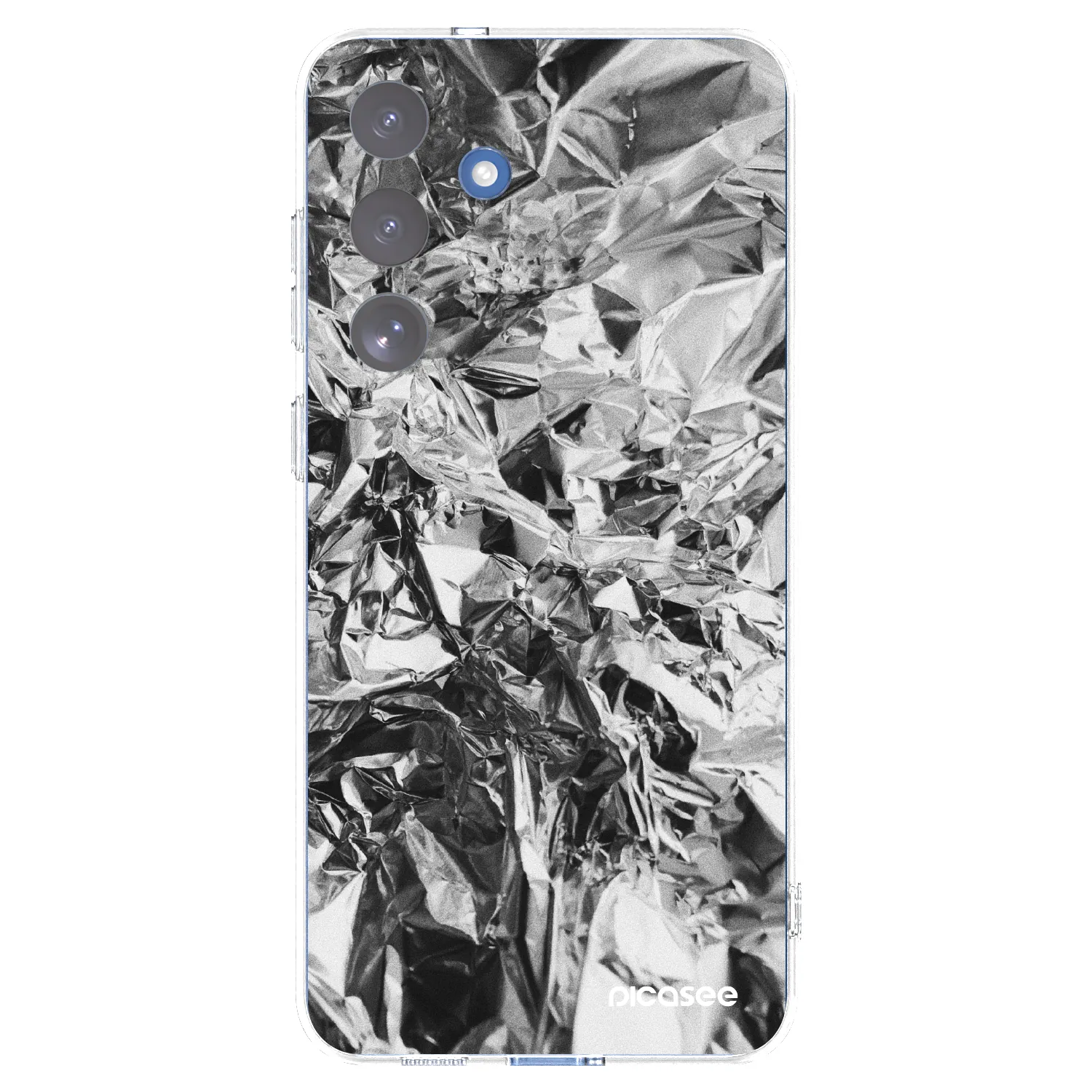 Picasee Samsung Galaxy S25 FE 5G Hülle - Transparentes Silikon - Chrome