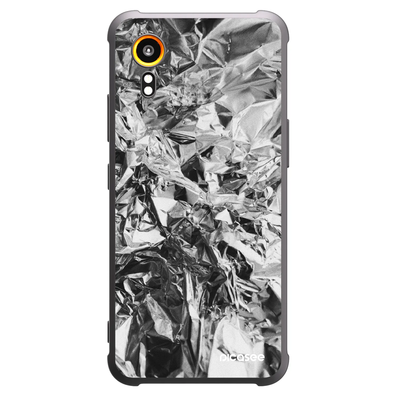Picasee Samsung Galaxy Xcover 7 Hülle - Schwarzes Silikon - Chrome
