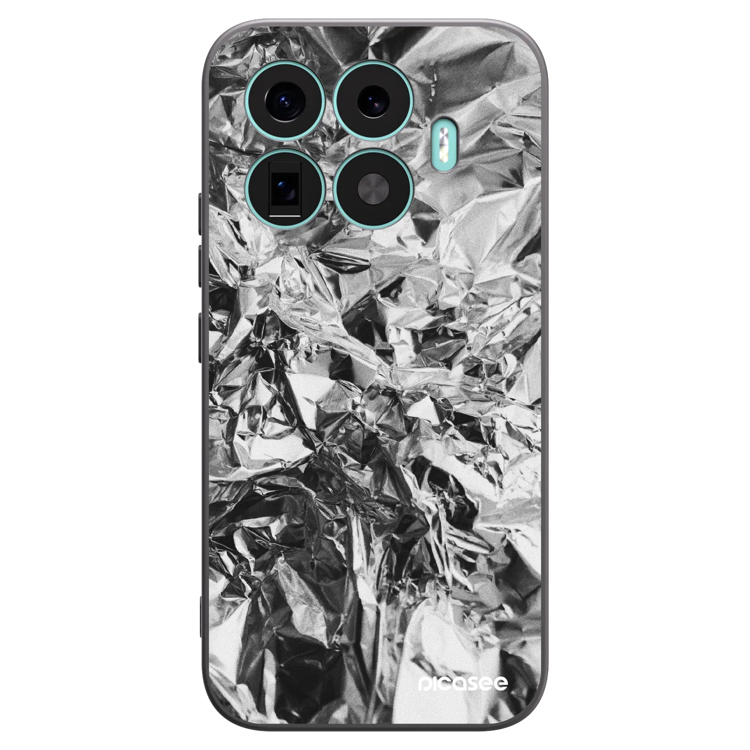 Picasee Xiaomi 17T Hülle - Schwarzes Silikon - Chrome