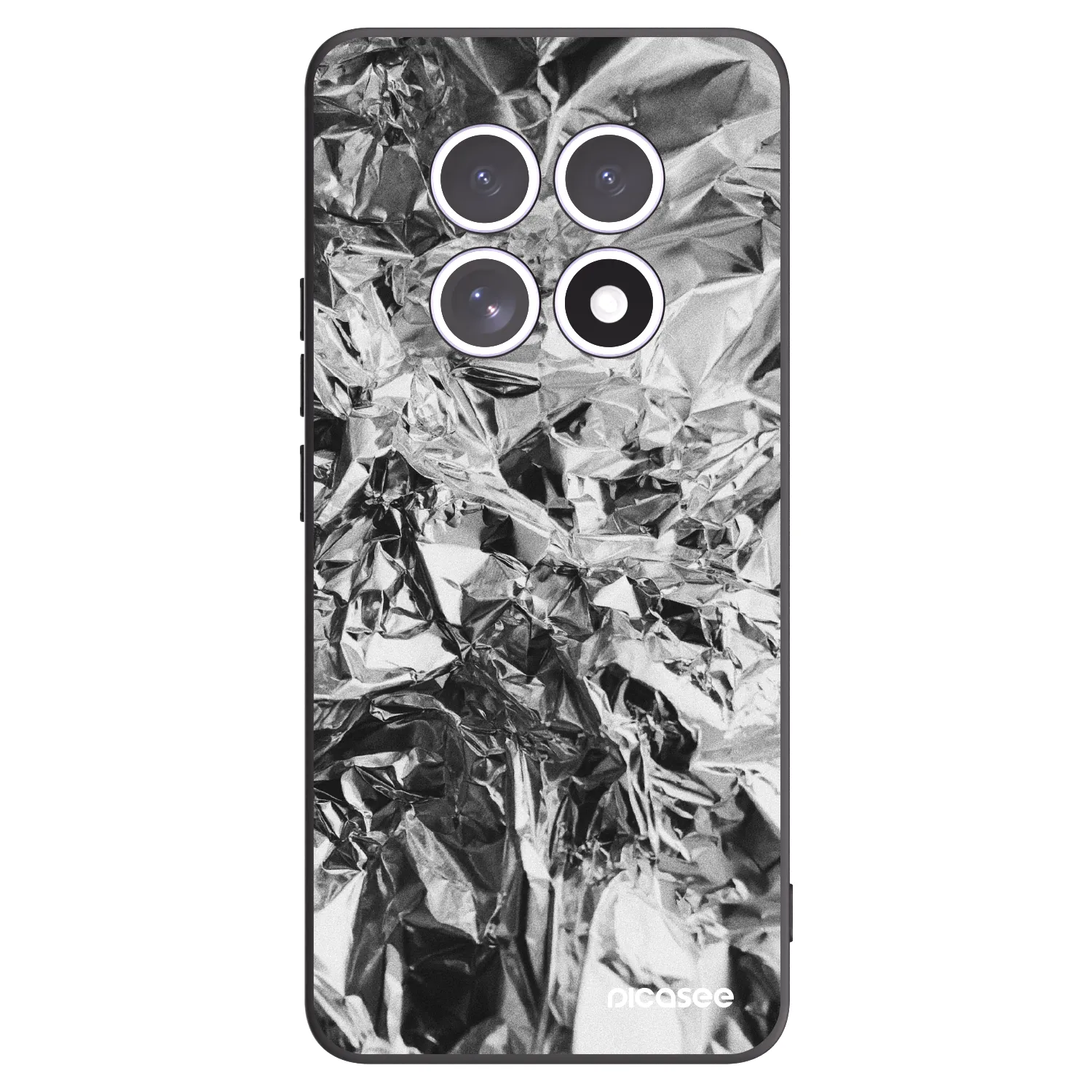 Picasee Xiaomi Redmi Note 15 5G Hülle - Schwarzes Silikon - Chrome
