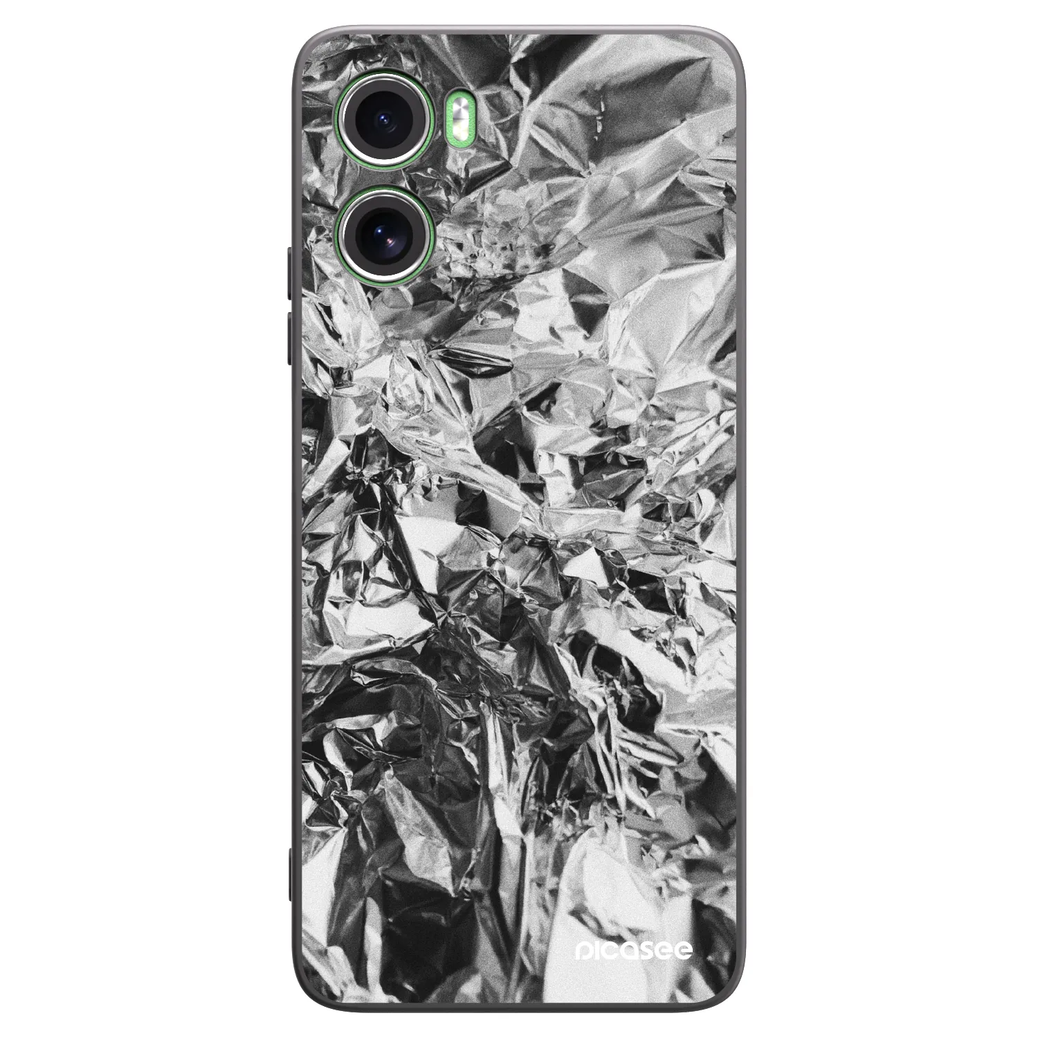 Picasee Motorola Moto G06 Hülle - Schwarzes Silikon - Chrome