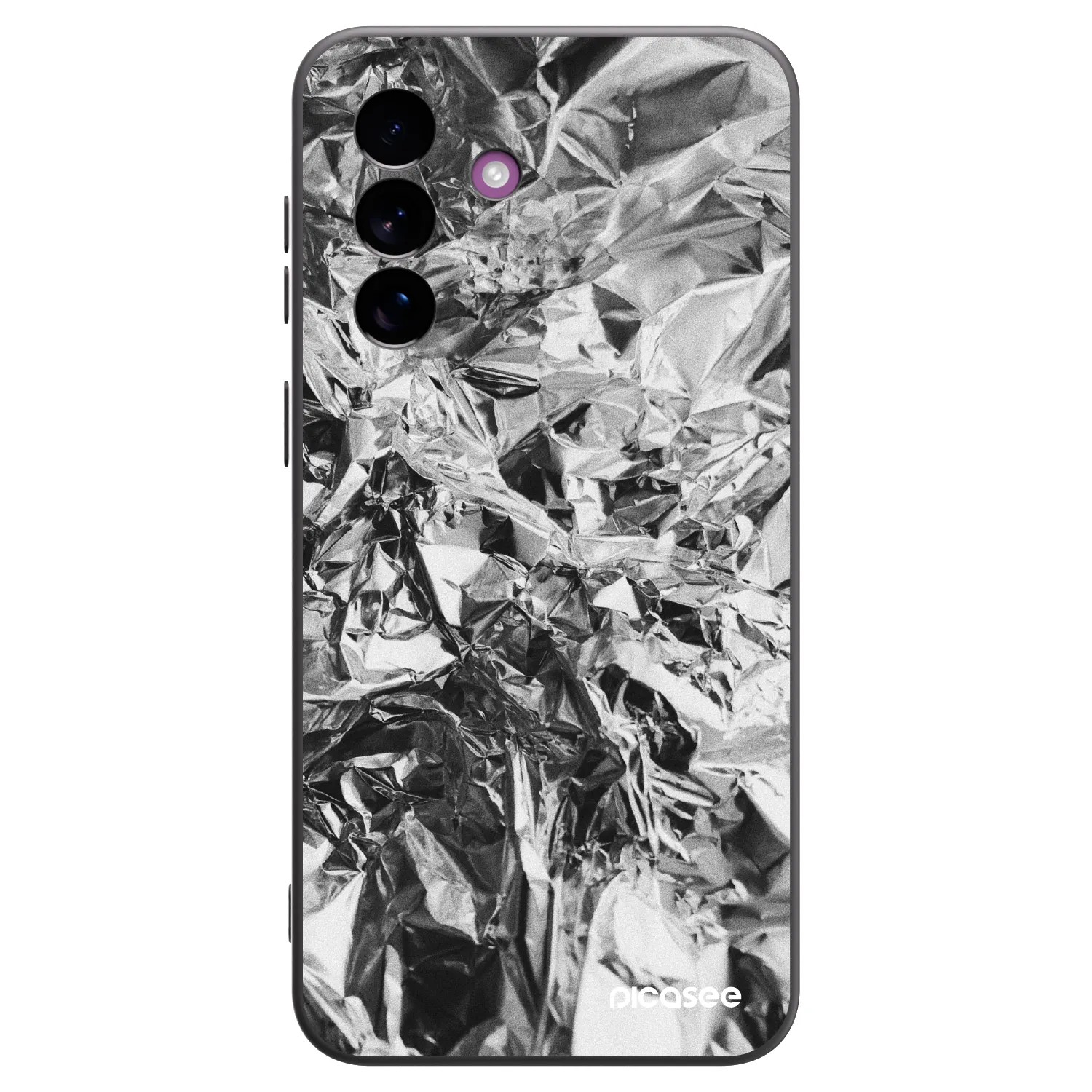 Picasee Samsung Galaxy A37 Hülle - Schwarzes Silikon - Chrome