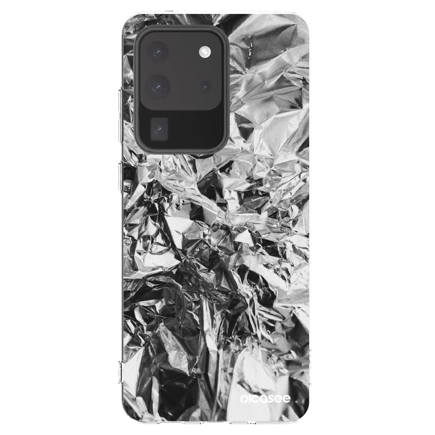 Picasee Samsung Galaxy S20 Ultra 5G G988F Hülle - Transparentes Silikon - Chrome