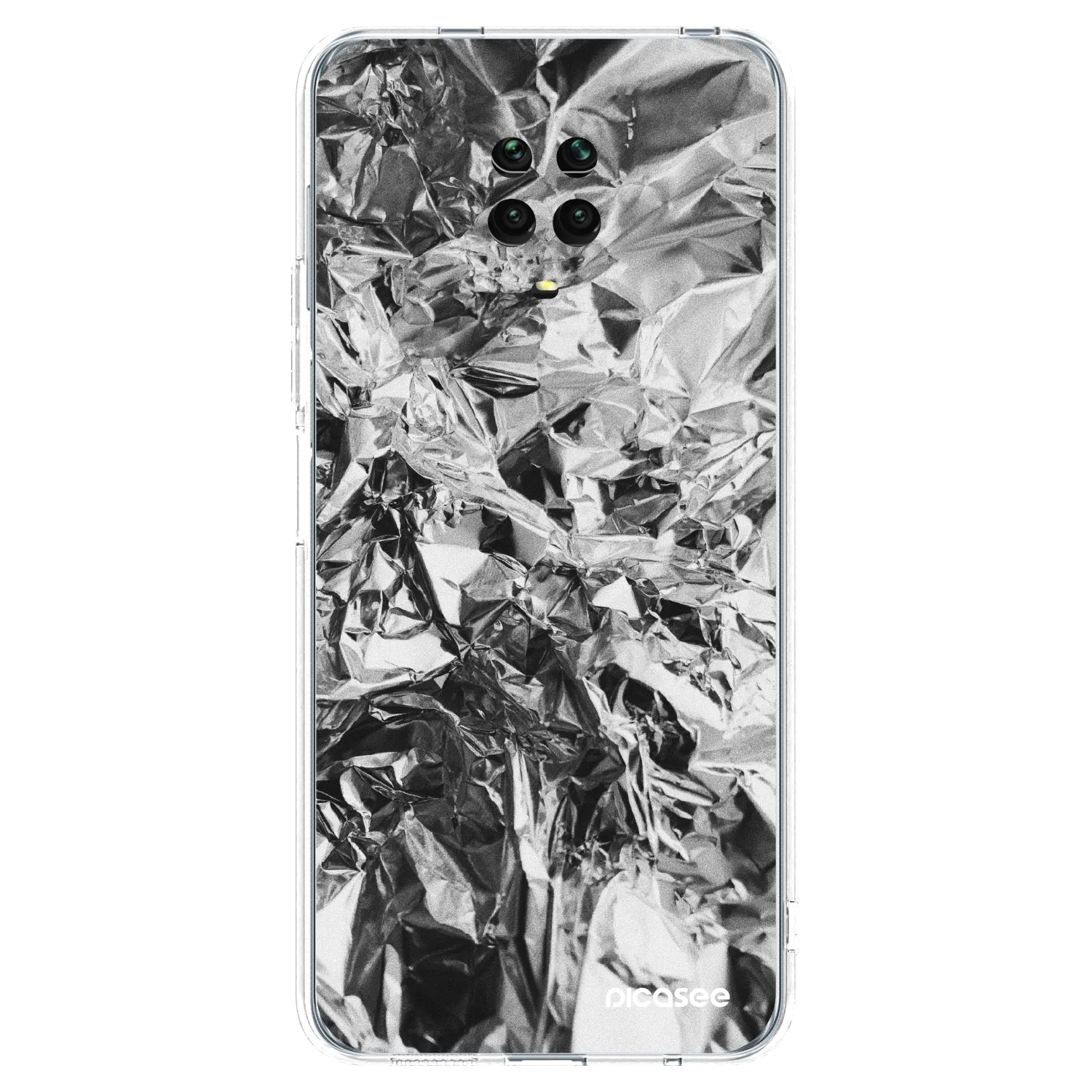 Picasee Xiaomi Redmi Note 9S Hülle - Transparentes Silikon - Chrome