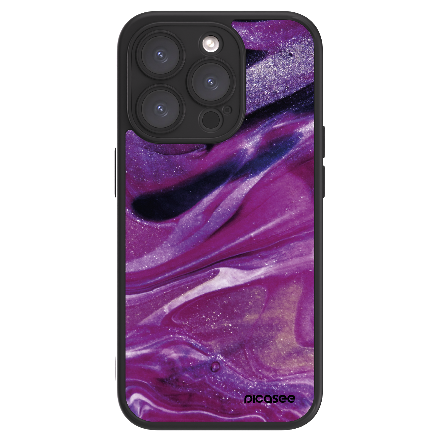Picasee ULTIMATE CASE MagSafe für Apple iPhone 15 Pro - Purple glitter