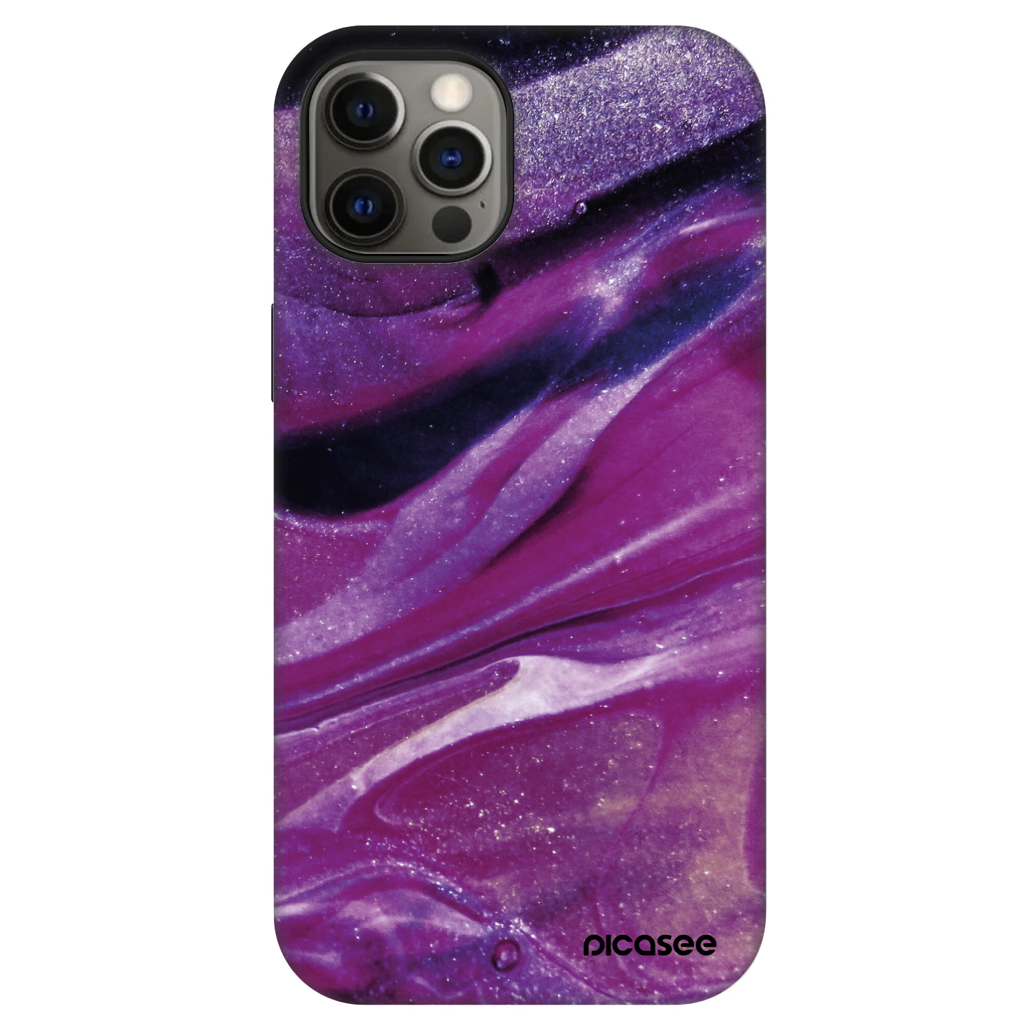 Picasee Fashion Case MagSafe für Apple iPhone 12 - Purple glitter
