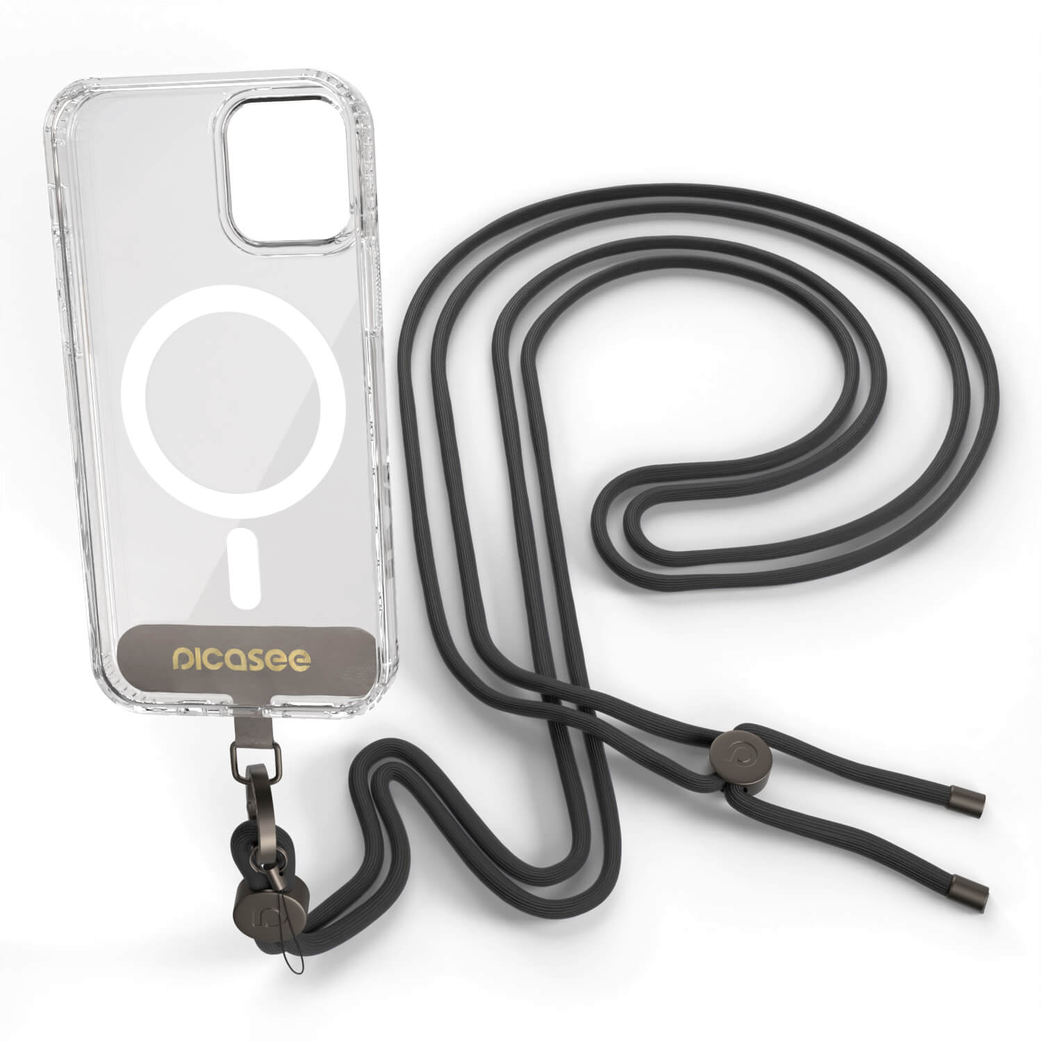 Picasee Cross body phone strap Schwarz Picasee