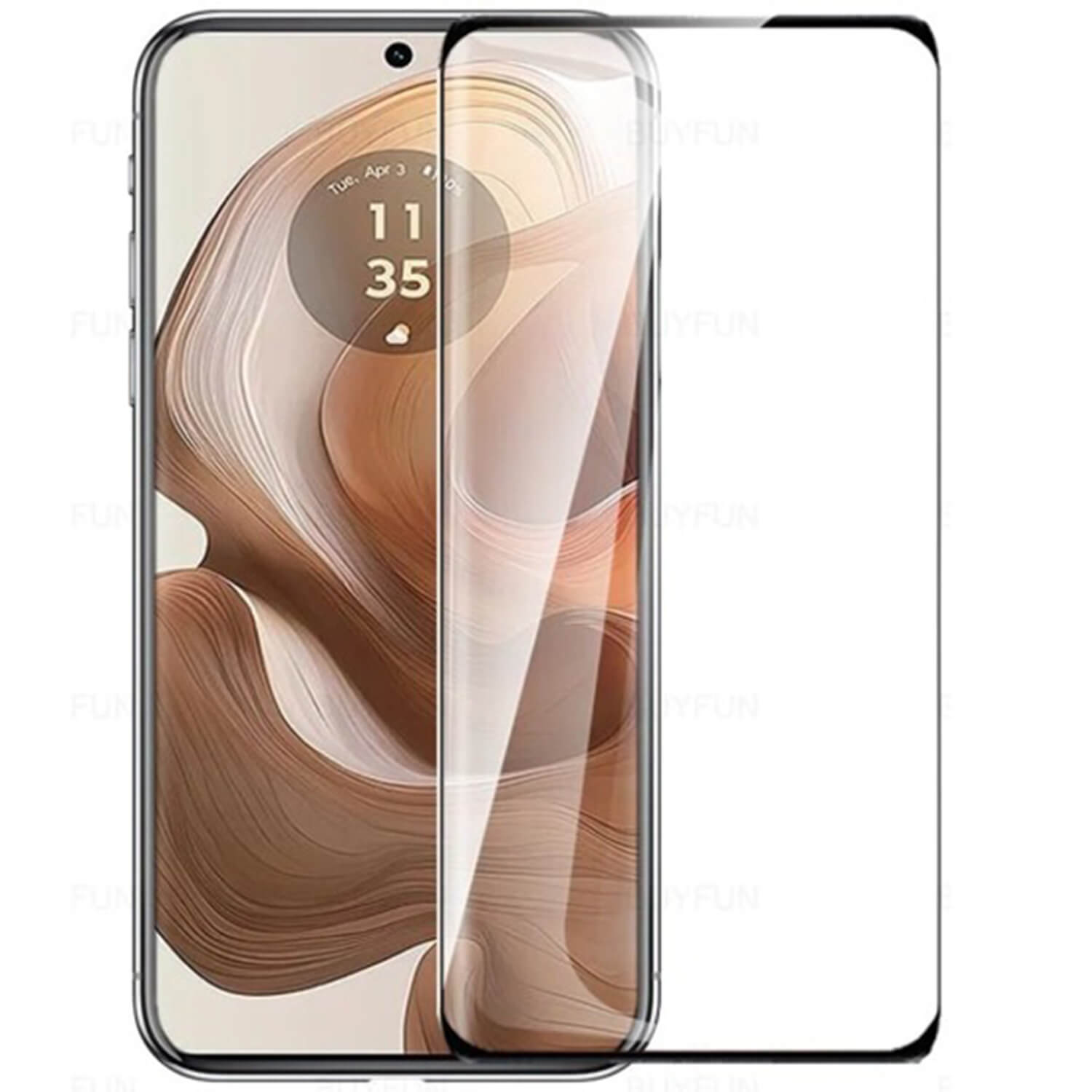 3x Picasee gehärtetes 3D Schutzglas mit Rahmen für Motorola Edge 50 Neo - schwarz - 2+1 gratis