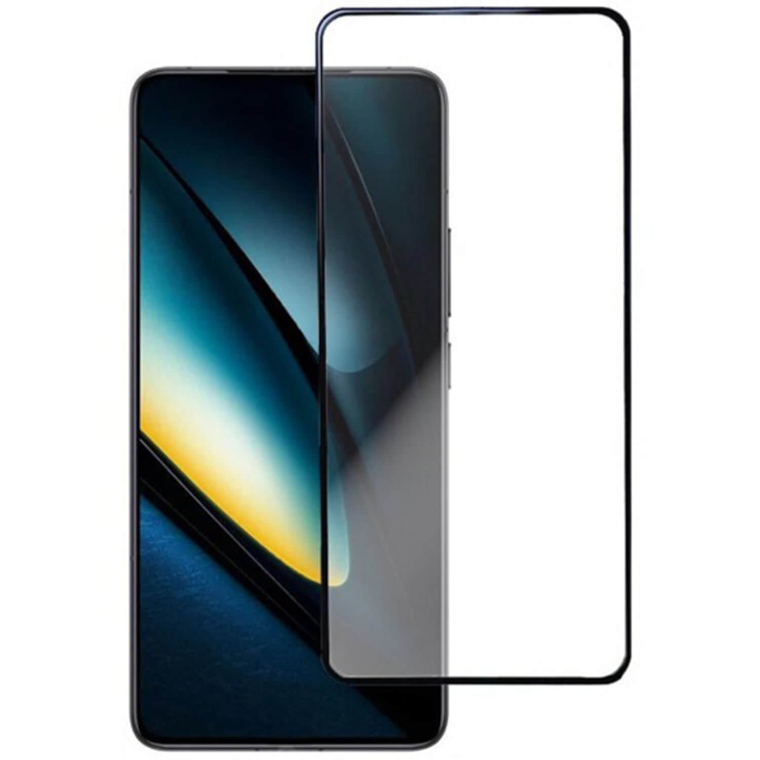 3x Picasee gehärtetes 3D Schutzglas mit Rahmen für Xiaomi Poco F6 - schwarz - 2+1 gratis