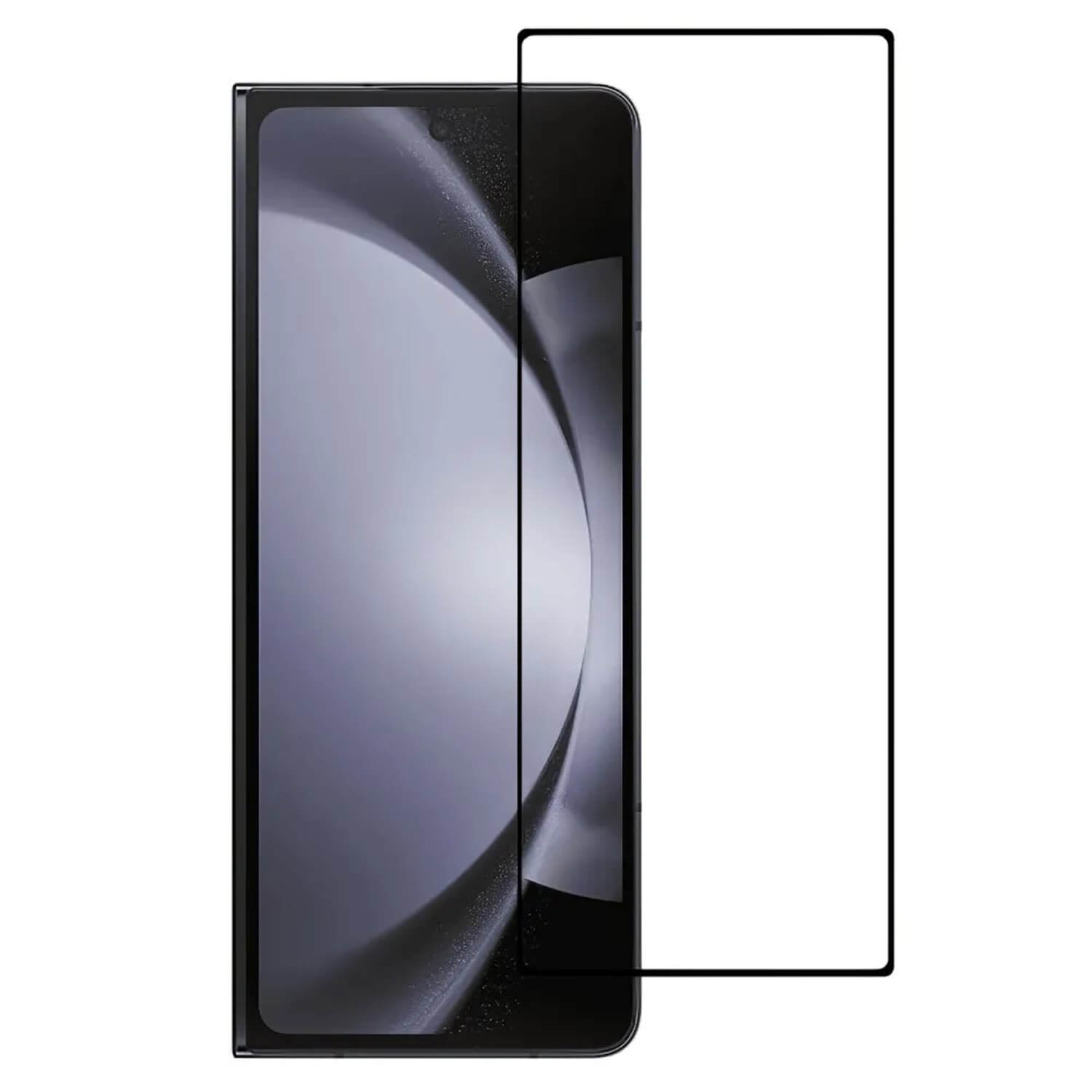 3x Picasee gehärtetes 3D Schutzglas mit Rahmen für Samsung Galaxy Z Fold5 5G - schwarz - 2+1 gratis