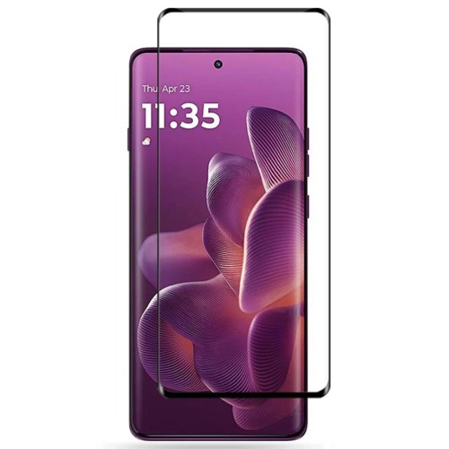 Picasee gehärtetes 3D Schutzglas mit Rahmen für Motorola Edge 60 Pro - schwarz