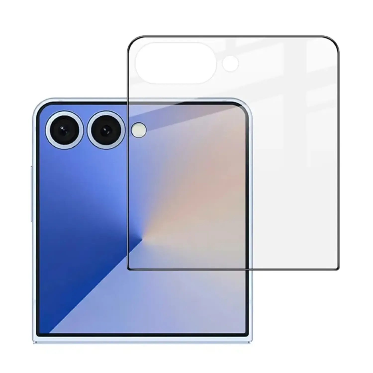 Picasee gehärtetes 3D Schutzglas mit Rahmen für Samsung Galaxy Z Flip7 FE 5G - schwarz