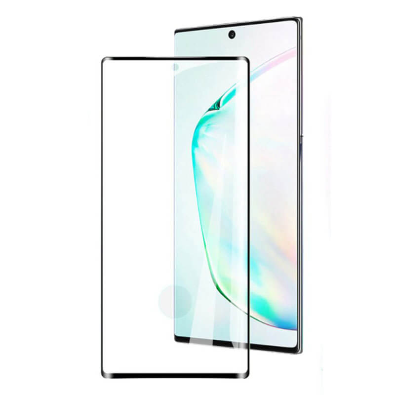 3x Picasee gehärtetes 3D Schutzglas für Samsung Galaxy Note 10 N970F - schwarz - 2+1 gratis