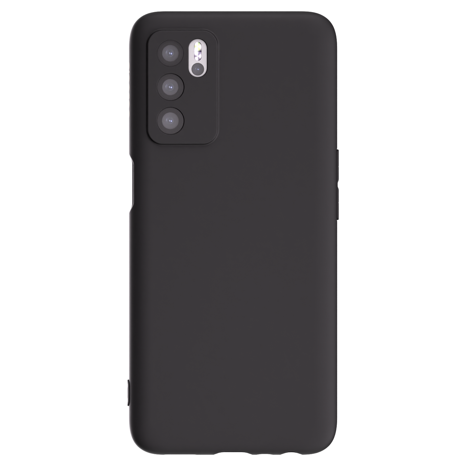 Picasee OPPO A16 Hülle - Schwarzes Silikon - Individuelles Fotodesign