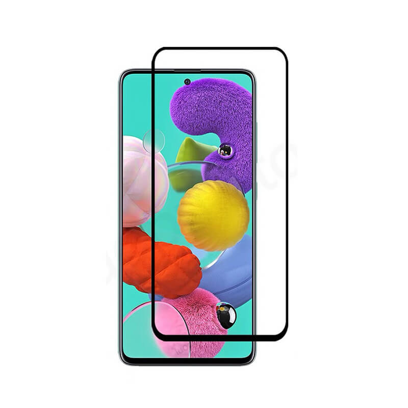 3x Gehärtetes 3D Schutzglas Mit Rahmen Für Samsung Galaxy A51 A515F - Schwarz - 2+1 Gratis