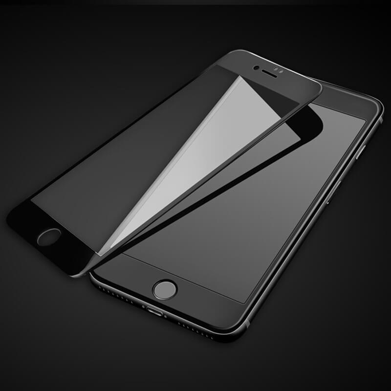 3x Picasee gehärtetes 3D Schutzglas mit Rahmen für Apple iPhone 7 Plus - schwarz - 2+1 gratis