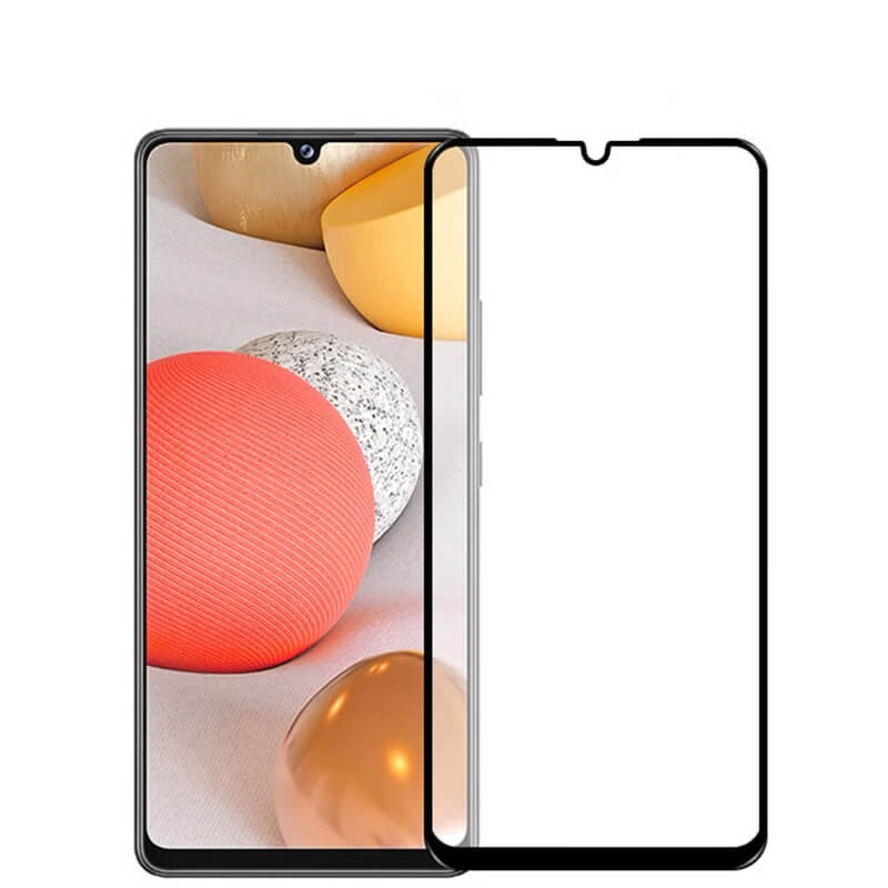 3x Gehärtetes 3D Schutzglas Mit Rahmen Für Samsung Galaxy A42 A426B - Schwarz - 2+1 Gratis