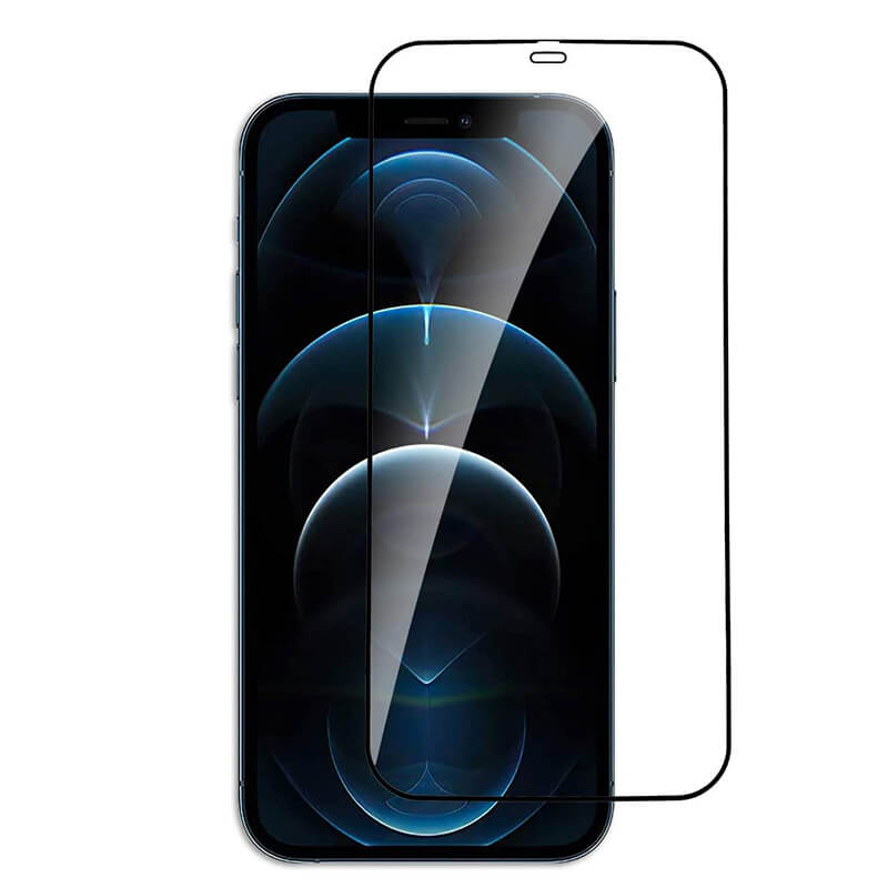 3x Picasee gehärtetes 3D Schutzglas mit Rahmen für Apple iPhone 12 mini - schwarz - 2+1 gratis