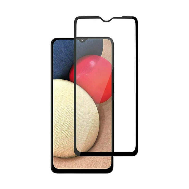Picasee gehärtetes 3D Schutzglas mit Rahmen für Samsung Galaxy A03s A037G - schwarz