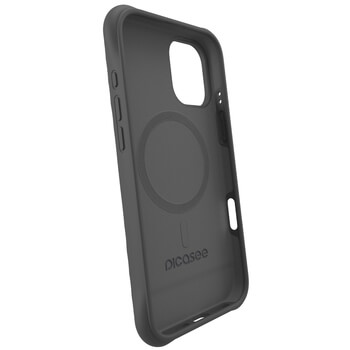 Picasee Apple iPhone 16 Pro Shock-proof case s MagSafe - Personalisierte Gravur - Schwarz