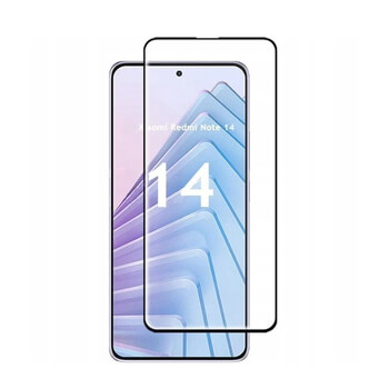 Gehärtetes 3D Schutzglas mit Rahmen für Xiaomi Redmi Note 14 4G - schwarz