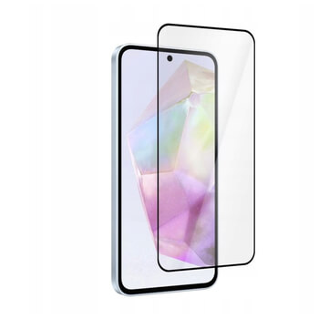 3x gehärtetes 3D Schutzglas mit Rahmen für Samsung Galaxy A36 5G - schwarz