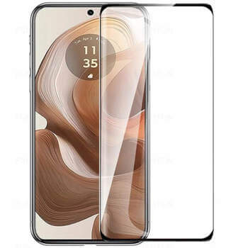 Gehärtetes 3D Schutzglas mit Rahmen für Motorola Edge 60 Fusion - schwarz