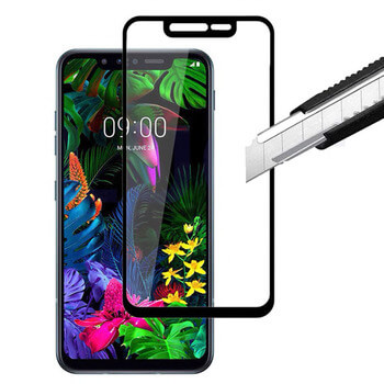 Picasee gehärtetes 3D Schutzglas mit Rahmen für LG G8s ThinQ - schwarz