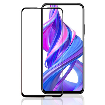 Gehärtetes 3D Schutzglas mit Rahmen für Honor 9X - schwarz