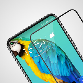 3x Picasee gehärtetes 3D Schutzglas mit Rahmen für Huawei Nova 5T - schwarz - 2+1 gratis