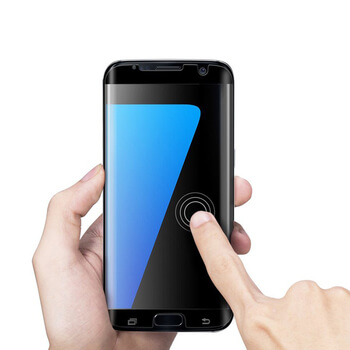 Picasee 3D gehärtetes Schutzglas für Samsung Galaxy S7 Edge G935F - schwarz