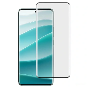 Gehärtetes 3D Schutzglas mit Rahmen für Xiaomi Poco X8 Pro Max - schwarz