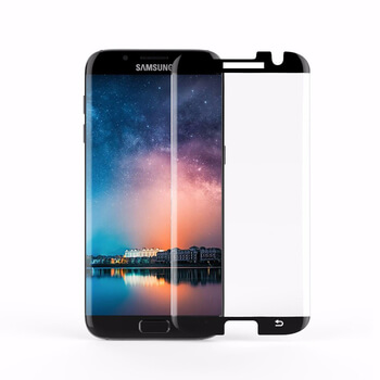 3x gehärtetes 3D Schutzglas für Samsung Galaxy S7 Edge G935F - schwarz