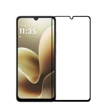 Gehärtetes 3D Schutzglas mit Rahmen für Motorola Moto G06 - schwarz