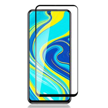 3x Picasee gehärtetes 3D Schutzglas mit Rahmen für Xiaomi Redmi Note 9S - schwarz - 2+1 gratis