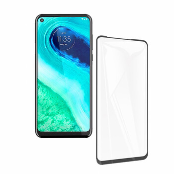 Picasee gehärtetes 3D Schutzglas mit Rahmen für Motorola Moto G8 - schwarz