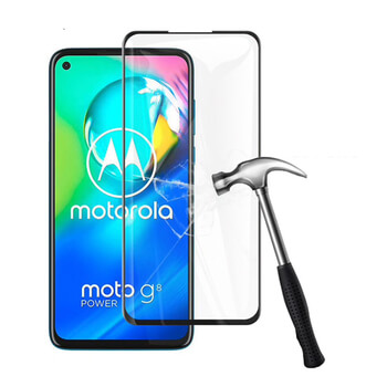 Picasee gehärtetes 3D Schutzglas mit Rahmen für Motorola Moto G8 - schwarz
