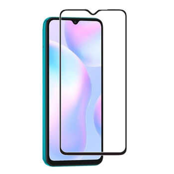 Gehärtetes 3D Schutzglas mit Rahmen für Xiaomi Redmi 9A - schwarz