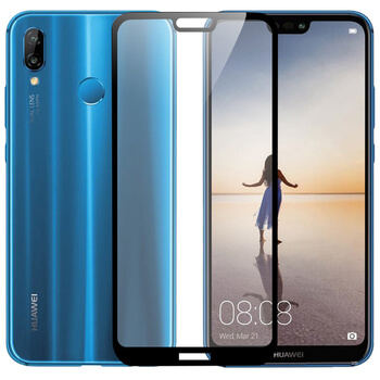 Picasee gehärtetes 3D Schutzglas mit Rahmen für Huawei P20 Lite - schwarz