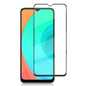 3x Picasee gehärtetes 3D Schutzglas mit Rahmen für Realme C3 - schwarz - 2+1 gratis