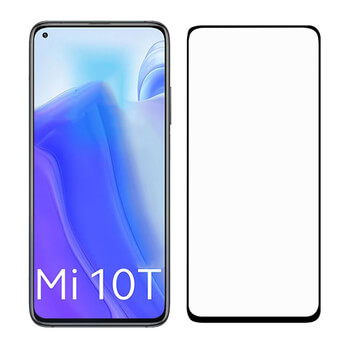 3x Picasee gehärtetes 3D Schutzglas mit Rahmen für Xiaomi Mi 10T - schwarz - 2+1 gratis