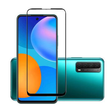 3x Picasee gehärtetes 3D Schutzglas mit Rahmen für Huawei P Smart 2021 - schwarz - 2+1 gratis