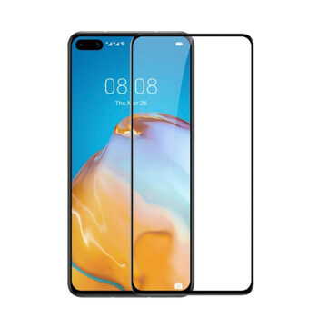 3x Picasee gehärtetes 3D Schutzglas mit Rahmen für Huawei P40 - schwarz - 2+1 gratis