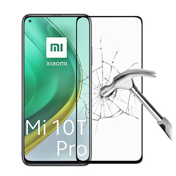 3x Picasee gehärtetes 3D Schutzglas mit Rahmen für Xiaomi Mi 10T Pro - schwarz - 2+1 gratis